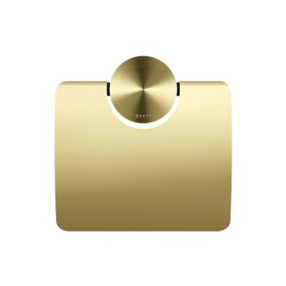 Geesa Opal Toiletrolhouder met Klep Brushed Gold