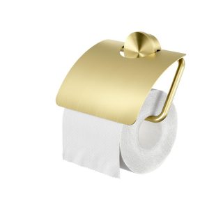 Geesa Opal Toiletrolhouder met Klep Brushed Gold