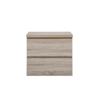 badkamermeubel wit eiken kleur met topblad