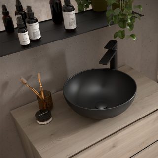 Badkamermeubel Noja 60 cm met topblad voor waskom en 2 laden Eiken Natural_bovenzijde