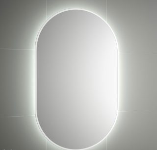 Badkamerspiegel verticaal wit met LED verlichting Olimpia 92 cm