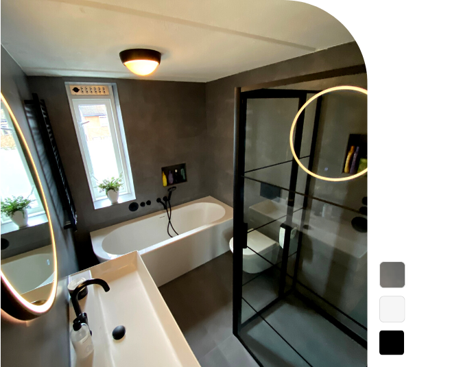 Complete badkamer in industriele stijl Lukki