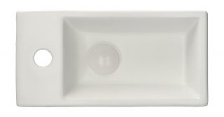 Fontein 40,5 cm Keramisch Mat Wit Links bovenaanzicht Axla
