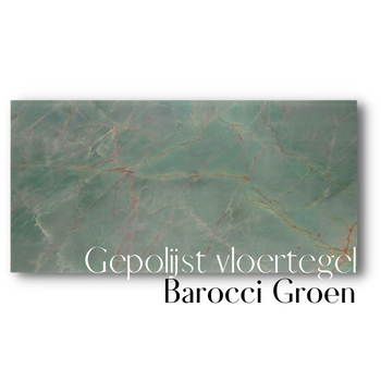 Gepolijste vloertegel 60×120 cm Marmerlook Barocci Groen A294 - Complete Badkamers RB Sanitair