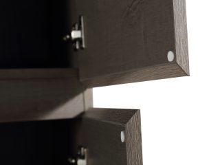 Kolomkast Hanga 160 cm taupe eiken vooraanzicht - details