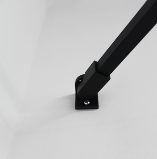 Inloopdouche mat zwart 8 mm helderglas Keikur