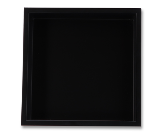 RBS090067 Inbouwnis mat zwart RVS vooraanzicht