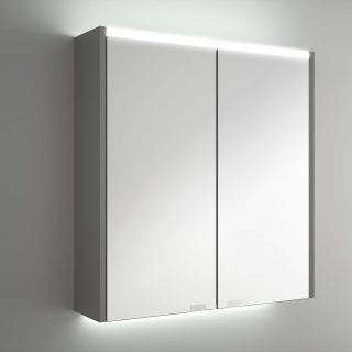 Spiegelkast 60 cm hoogglans grijs met ledverlichting - Alliance