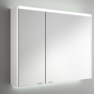 Spiegelkast 80 cm glans wit met led verlichting - Alliance